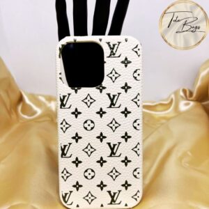 Funda IPhone 15 Pro Max Monogram White