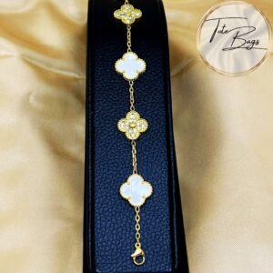 Pulsera TREBOL WHITE & STRASS